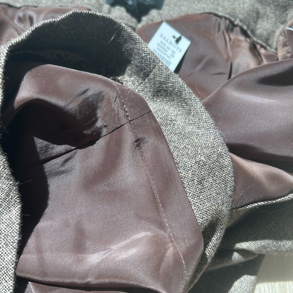TALBOTS NWT Brown Tweed Lined Wool Trousers - Picture 7 of 8